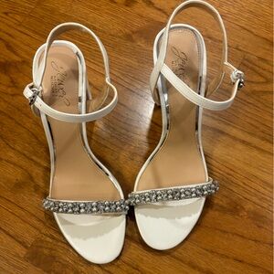 Badgley Mischka Dee Pearl and Crystal Bridal Heels